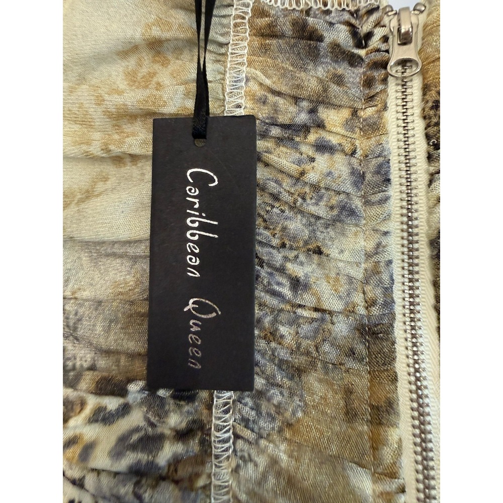 Vintage Y2K Leopard Mesh Ruched Bodycon Mini Dress Spaghetti Strap Prom Party S - Picture 7 of 14